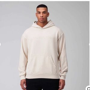 Talentless MENS HOODIE - CIRCLE LOGO EMBROIDERED - Bone / L